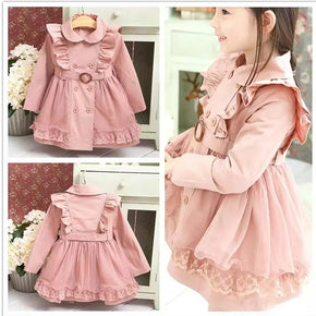 Baby Girls Windbreaker 2024 Spring Jackets For Girls Trench Coat Raincoat Kids Outerwear Coat For Girls Jacket Children Clothes