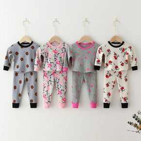 Children Pajamas Set Baby Suit Kids Clothes Toddler Boys Girls Clothing Soft Cotton Kids Tops Shirts Pants Home Kids Pajama