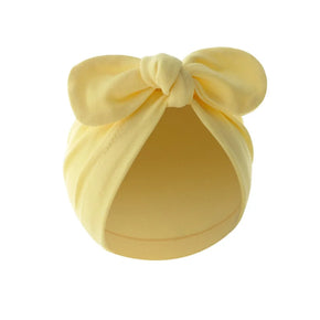 Baby Girls Boys Hat Cute Flower Knot Bunny Ears Hat Cotton Newborn Beanie Caps For Kids Toddler Infant Hair Accessories