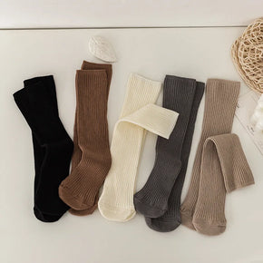 Baby Socks Newborn Kids Infant Girls Boys Knee High Sock Toddler Girl Solid Cotton Stripe Plain Long Sock For 1-6 Years Children