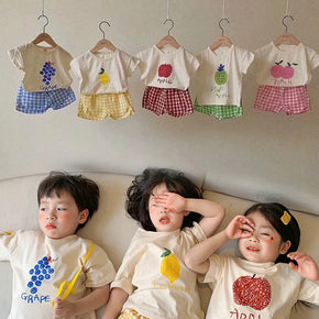 Baby Pajamas Sets Cotton Child Pajamas Toddler Summer Sleeveless Baby Nightwear Pyjamas Kids Cartoon Homewear Clothes