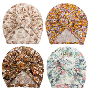 Baby Turban Hat Donut Headwrap Infant Caps Bohemia Bonnet Caps Newborns Hospital Headdress Girls Hat for Baby 0-2 Years