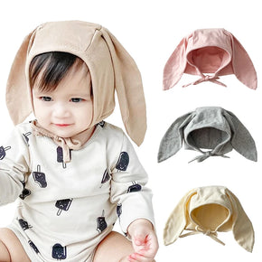 Cute Baby Bunny Hat Long Ears Newborn Beanie Infant Bonnet Hats for Girls Boys Autumn Korean Kids Cap Toddler Accessories 0-12M